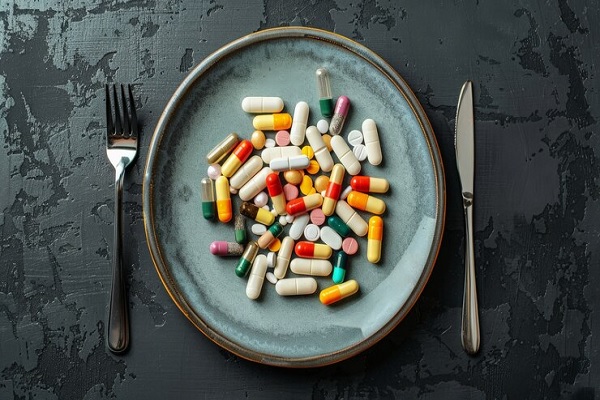 Pills in a dark environment